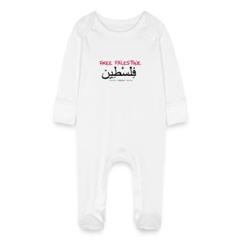 Free Palestine ! - Baby Organic Sleepsuit with Scratch Mitts - white - Front