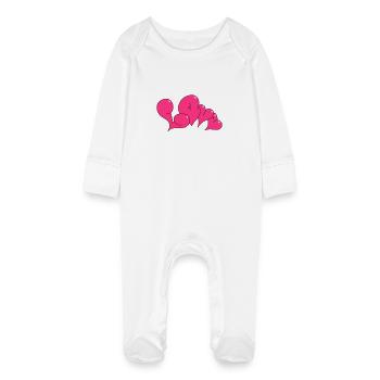 LOVEbubble Style coeur - Grenouillère bio avec gants Bébé - blanc - Devant