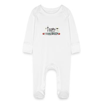 Happy Halloween - Baby Organic Sleepsuit with Scratch Mitts - white - Front