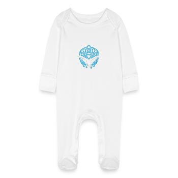 Celtic Stag - Baby Organic Sleepsuit with Scratch Mitts - white - Front