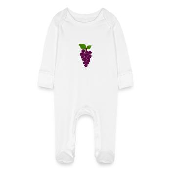 raisin - Grenouillère bio avec gants Bébé - blanc - Devant