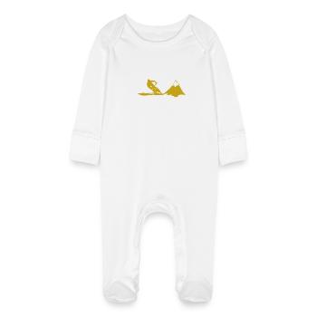 mountain bike - Baby Organic Sleepsuit with Scratch Mitts - white - Front