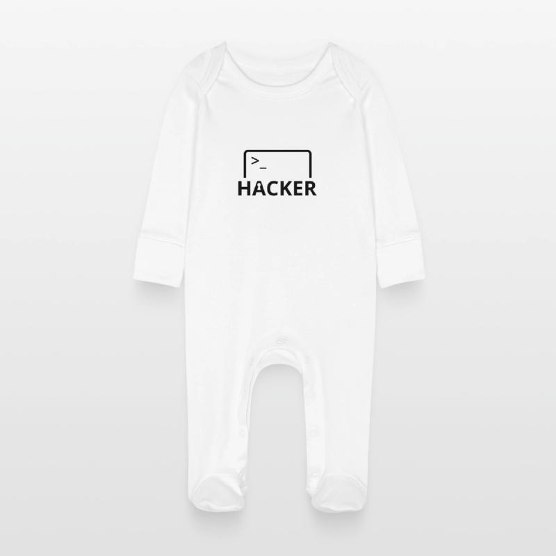 Hacker Informatiker Computer Programmierer Baby Bio-Schlafanzug mit Kratzhandschuhen