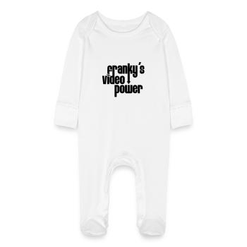 Power Video Franky - Grenouillère bio avec gants Bébé - blanc - Devant
