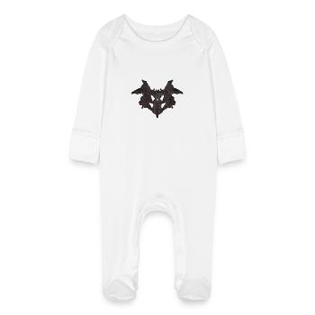 Artichok thème Rorschach test n ° 01 - Baby Organic Sleepsuit with Scratch Mitts - white - Front