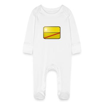 Panneau blanc - Grenouillère bio avec gants Bébé - blanc - Devant