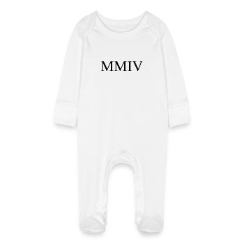 2004 - Baby Organic Sleepsuit with Scratch Mitts - white - Front