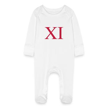 11 - Grenouillère bio avec gants Bébé - blanc - Devant