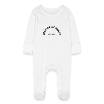 Quantum Mechanics - Est. 1925 (Half-Kreis) - Baby Bio-Schlafanzug mit Kratzhandschuhen - Weiß - Vorne