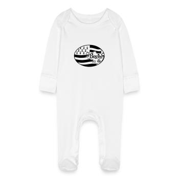 Oval Britain - Baby Organic Sleepsuit with Scratch Mitts - white - Front