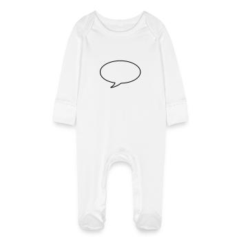 bubble - Baby Organic Sleepsuit with Scratch Mitts - white - Front