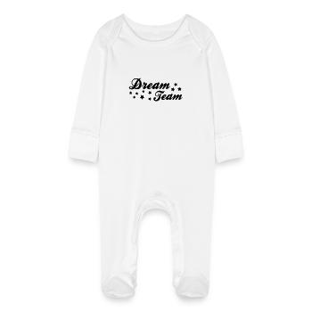 dream_team_pr1 - Grenouillère bio avec gants Bébé - blanc - Devant