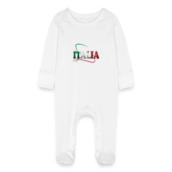 Arabesques Italia - Grenouillère bio avec gants Bébé - blanc - Devant