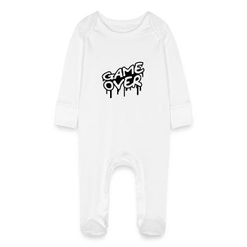 Game Over - Grenouillère bio avec gants Bébé - blanc - Devant