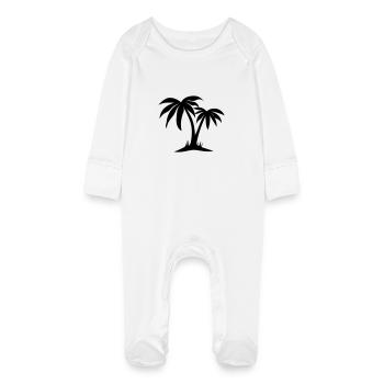 Palm - Grenouillère bio avec gants Bébé - blanc - Devant