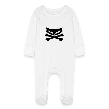 Cat - Grenouillère bio avec gants Bébé - blanc - Devant