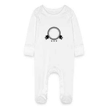 empty_cycle_f1 - Grenouillère bio avec gants Bébé - blanc - Devant