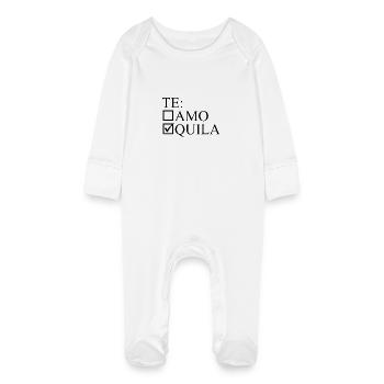 Tequila - Baby Bio-Schlafanzug mit Kratzhandschuhen - Weiß - Vorne