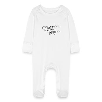 Texte écrit amis amour couple couples équipe de rê - Grenouillère bio avec gants Bébé - blanc - Devant