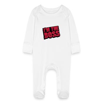 Cool I´m la conception de Logo Boss - Grenouillère bio avec gants Bébé - blanc - Devant