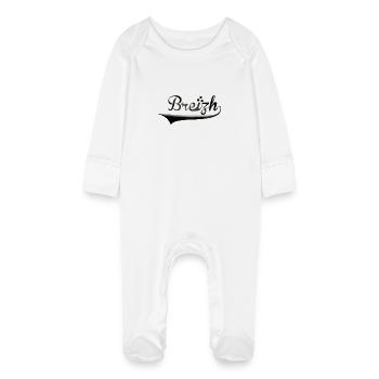 Breizh hermine 2 - Grenouillère bio avec gants Bébé - blanc - Devant