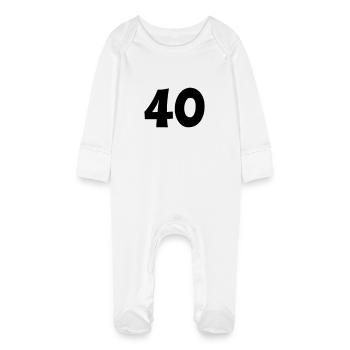 40 - Grenouillère bio avec gants Bébé - blanc - Devant