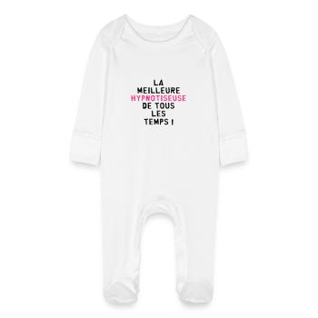 Hypnose / Hypnotiseur / Hypnotiseuse / Médecine - Grenouillère bio avec gants Bébé - blanc - Devant