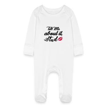 Tell me about it stud - Grenouillère bio avec gants Bébé - blanc - Devant