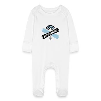 snowboarding boards - Baby Bio-Schlafanzug mit Kratzhandschuhen - Weiß - Vorne