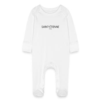 Saint Etienne - Grenouillère bio avec gants Bébé - blanc - Devant