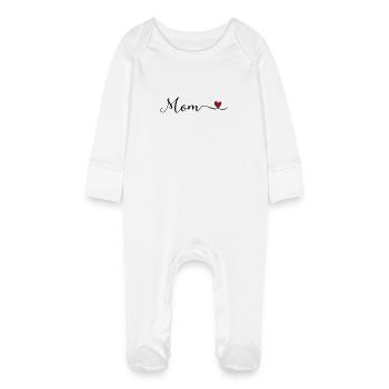 Maman - Grenouillère bio avec gants Bébé - blanc - Devant
