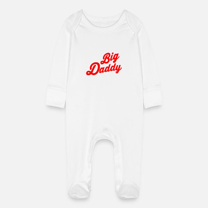 Big daddy - Baby Bio-Schlafanzug mit Kratzhandschuhen - Weiß