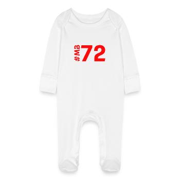 MB72-KARTON - Baby Bio-Schlafanzug mit Kratzhandschuhen - Weiß - Vorne
