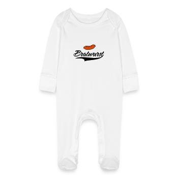 Bratwurst tout simplement délicieuse - Grenouillère bio avec gants Bébé - blanc - Devant