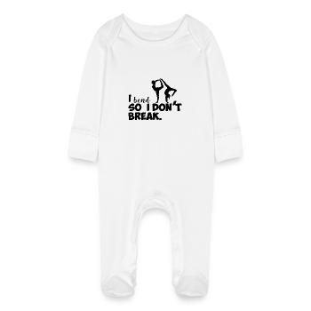 Yoga Meditation Spa Namaste - Baby Organic Sleepsuit with Scratch Mitts - white - Front