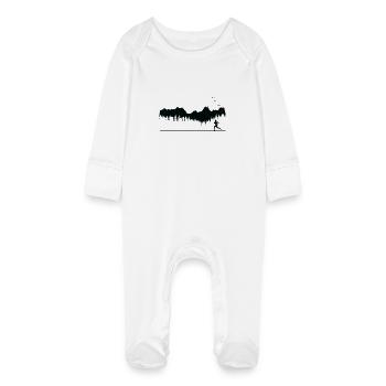 Trail Running Sports - Grenouillère bio avec gants Bébé - blanc - Devant