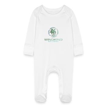 Chill toad - Baby Organic Sleepsuit with Scratch Mitts - white - Front