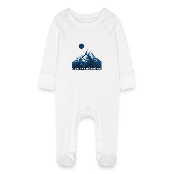 Die Pyrenäen - Geschenkidee - Baby Bio-Schlafanzug mit Kratzhandschuhen - Weiß - Vorne