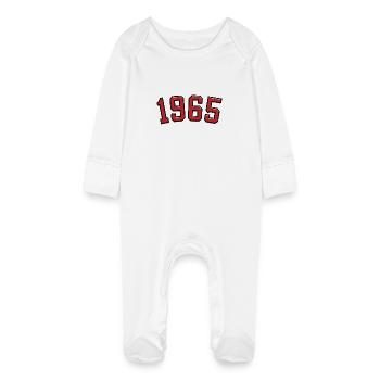 Année de naissance sport 1965 - Grenouillère bio avec gants Bébé - blanc - Devant