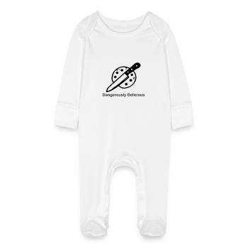 Cookie et couteau - Un design dangereusement délicieux - Grenouillère bio avec gants Bébé - blanc - Devant