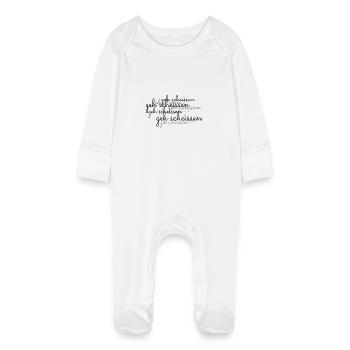 geh scheissen - Baby Bio-Schlafanzug mit Kratzhandschuhen - Weiß - Vorne