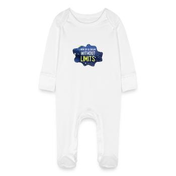 Look up and dream without limits - Baby Organic Sleepsuit with Scratch Mitts - white - Front