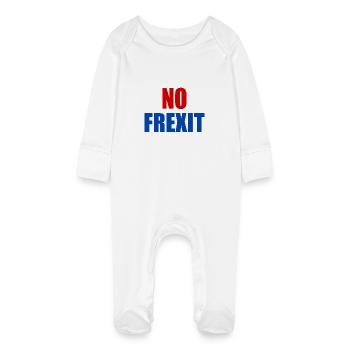 No frexit - Baby Organic Sleepsuit with Scratch Mitts - white - Front