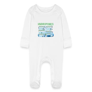 Hydroponics - Baby Organic Sleepsuit with Scratch Mitts - white - Front