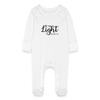 Light of the World - Baby Organic Sleepsuit with Scratch Mitts - white - Front