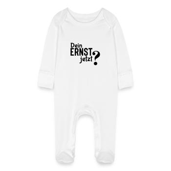 T’es sérieux? - Déclaration simple mais efficace - Grenouillère bio avec gants Bébé - blanc - Devant