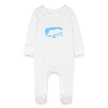Langeoog Tattoo - Baby Bio-Schlafanzug mit Kratzhandschuhen - Weiß - Vorne