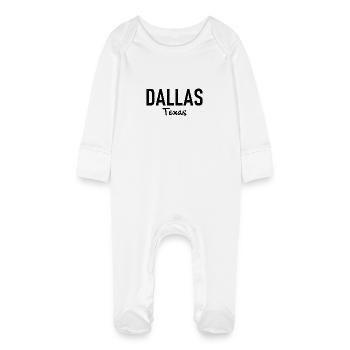 Dallas - Texas - États-Unis - États-Unis d’Amérique - Grenouillère bio avec gants Bébé - blanc - Devant