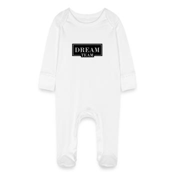 Dream Team - Baby Organic Sleepsuit with Scratch Mitts - white - Front
