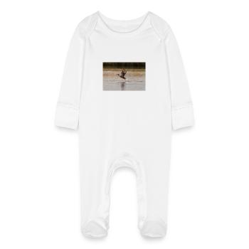 000 0552 NikDxO - Baby Organic Sleepsuit with Scratch Mitts - white - Front